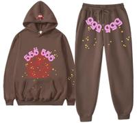 Silver Basic Donna Hip Hop Spider Hoodies Set Spider Web Printing Vintage Gothic Y2k Felpa con Cappuccio Tuta Halloween Casual Hoodie M,KSF555 12-1