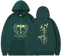 Silver Basic F0urth Wing Basgia TH War College Felpa con Cappuccio a Maniche Lunghe e Stampa Grafica per Uomo e Casual Pullover Hoodie Vintage Y2K Felpe Sportive M,Green-1