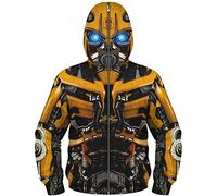 Silver Basic Felpa con Zip Super Hero Cosplay Bambino Custume in Carnevale e Feste,Veicolo Robot Giallo-1,XS