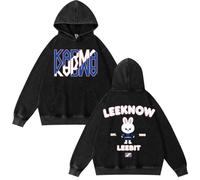 Silver Basic Felpa da Donna Oversize Stray-K1ds Felpa Invernale con Cappuccio Y2K Streetwear in Cotone Felpa a Maniche Lunghe con Tasche per Autunno e Inverno M,Black4-1