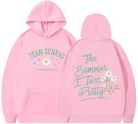 Silver Basic Felpa Oversize Y2k da Donna e Uomo Trendy Y2K con Stampa da Lettera The Summer-I Turned Pretty Felpa con Cappuccio Hip Hop Streetwear L,Pink-1