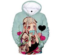 Silver Basic Felpa Stampa Hanako-Kun con Cappuccio Anime Costume Manica Lunga per Bambini,Nene Yashiro Verde-1,S