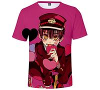 Silver Basic Hanako-Kun Maglietta Girocollo di Hanako-Kun in Costume Cosplay T-Shirt,Hanako Kun Rosa-1,S