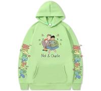 Silver Basic Heart Felpa con Cappuccio da Uomo e Donna Nick E Charlie Serie TV Cosplay Maglione Unisex Manica Lunga Hoodie L,FruitGreen-1