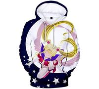 Silver Basic Japanese Anime Costume Cosplay Felpa con Stampa 3D Cartoon Moda Sportiva Girocollo Maglia Lunga,Stella Japanese Anime-4,3XL