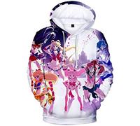 Silver Basic Japanese Anime Costume Cosplay Felpa con Stampa 3D Cartoon Moda Sportiva Girocollo Maglia Lunga,Bianco Collezione-4,2XL