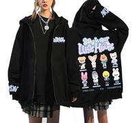 Silver Basic K-Pop Stra-K1ds Little House Felpa Donna Y2K Pullover Magliette Manica Lunga Moda Casual Streetwear L,Black9-1