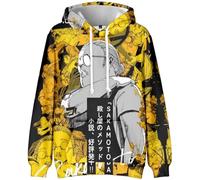 Silver Basic Kids Anime Saka-Moto Days Felpa con Cappuccio Unisex per Bambini Ragazzi e Ragazze 3D Cartoon Printed Pullover Trend Harajuku Vintage Sweatshirt 150,12-1