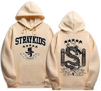 Silver Basic KPOP Stray-K1ds Maniac Uomo Donna Felpe con Cappuccio Unisex Maglione Maniche Lunghe Pullover Stampato Bang Chan Changbin Hyunjin Han Felix Seungmin L,Kaki-1