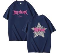 Silver Basic KPOP Stray-Kids Tshirt da Donna Girocollo Manica Corta 100% Cotone Tee Donna Uomo Streetwear Abiti alla Moda Domi-Nate World Tour T-Shirt S,ZQ-1