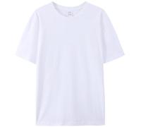 Silver Basic Maglietta Maniche Corte da Uomo Girocollo Oversize Basic T-Shirt in 100% Cotone, Stile Casual,Tinta Unita, varietà di Colori, Taglie da XS a 6XL XXL,White-1
