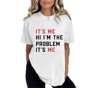 Silver Basic Not A Lot Going on at The Moment Donna Ragazzi Ragazze Unisex Maglietta a Maniche Corte Bianco T-Shirt in Cotone L,WhiteIT-2