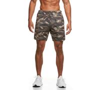 Silver Basic Pantaloncini Sportivi da Uomo Camouflage Running Tennis Training Cargo Shorts Traspirante Pantaloni Estivi con Tasche L,ArmyGreen-4