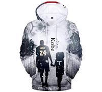 Silver Basic R.I.P. Spirito di Black Mamba Felpa con Cappuccio Originale Maglia Allenamento Basketball Jersey,Kobe Love-4,XS