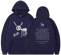Silver Basic Rapper Drakee for all The Dogs Letter Donna Uomo Felpe con Cappuccio Fashion y2k Hip Hop Pullover L,ZQWhite-1