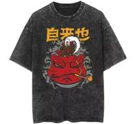 Silver Basic T-Shirt retrò in 100% Cotone da Uomo e Donna Anime Stampa Graphic Design Maglietta Arte Vintage Retro Design Tshirt M,Black10-1