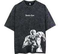 Silver Basic T-Shirt retrò in 100% Cotone da Uomo e Donna Anime Stampa Graphic Design Maglietta Arte Vintage Retro Design Tshirt XL,Black2-1