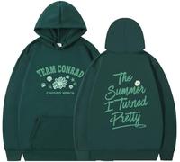 Silver Basic The Summer-1 Turned Prett Felpa con Cappuccio Invernale per Uomo E Donna Ragazze Adolescenti Felpa Girocollo A Maniche Lunghe con Tasca M,Green-1