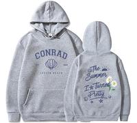 Silver Basic The Summer 1 Turned Prett y Felpe con Cappuccio Donna Uomo Manica Lunga Pullover Stampato Autunno/Inverno Hoodie Unisex M,Lightgrey-1