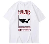 Silver Basic Travis×Ky Jack Astroworld Hiphop Summer Tee Mens Sportive Casual Traspiranti Look Mom I Can Fly Maglietta a Maniche Corte Unisex M,BAIBAI-3