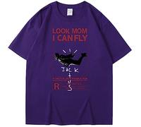 Silver Basic Travis×Ky Jack Astroworld Hiphop Summer Tee Mens Sportive Casual Traspiranti Look Mom I Can Fly Maglietta a Maniche Corte Unisex S,ZIBAI-3