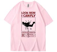 Silver Basic Travis×Ky Jack Astroworld Hiphop Summer Tee Mens Sportive Casual Traspiranti Look Mom I Can Fly Maglietta a Maniche Corte Unisex S,FENHEI-3