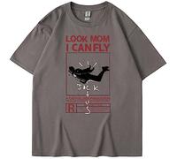 Silver Basic Travis×Ky Jack Astroworld Hiphop Summer Tee Mens Sportive Casual Traspiranti Look Mom I Can Fly Maglietta a Maniche Corte Unisex S,SHUIBAI-3