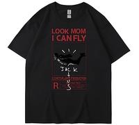 Silver Basic Travis×Ky Jack Astroworld Hiphop Summer Tee Mens Sportive Casual Traspiranti Look Mom I Can Fly Maglietta a Maniche Corte Unisex M,HEIBAI-3