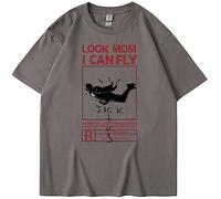 Silver Basic Travis×Ky Jack Astroworld Hiphop Summer Tee Mens Sportive Casual Traspiranti Look Mom I Can Fly Maglietta a Maniche Corte Unisex L,SHUIHEI-3