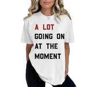 Silver Basic TS A Lot Going-On At Moment Unisex Bianco Tshirt Girocollo Tee da Donna Maglietta M,Bianco-1
