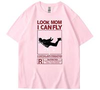 Silver Basic Unisex Travis&Ky Rap T-Shirt Hiphop Summer Tee Look Mom I Can Fly Maglietta a Maniche Corte in Cotone S,FENBAI-1