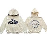 Silver Basic Uomo Donna Y2K Felpa con Cappuccio Star Pattern Harajuku Gothic Zipper Giacca Dark Academy Punk Top con Cappuccio a Manica Lunga Felpa Jacket M,Beige-3