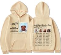Silver Basic Uomo Felpa con Cappuccio Rapper TTC Singer Printed Tee Casual Hip Hop Pullover Streetwear M,Khaki-1