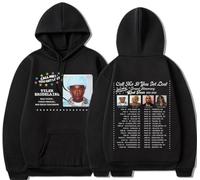 Silver Basic Uomo Felpa con Cappuccio Rapper TTC Singer Printed Tee Casual Hip Hop Pullover Streetwear M,Black-1