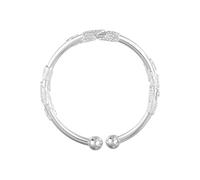 Silver Bracelet, Silver Bangles Women, Beaded Open, Ladies Jewelry Accessory, Anniversaries Graduation Wedding, Travel Date Birthday Work Formal Prom, Daughter Wife Valentine's Day
