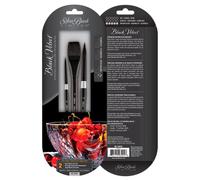 Silver Brush Limited WC-3201S - Set pennelli base Black Velvet per acquerello - 3 pezzi - Tondo misura 6, 12 e piatto per lavis misura 1