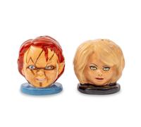 Silver Buffalo Child's Play Chucky and Tiffany Ceramic Salt and Pepper Shakers,