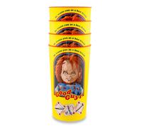 Silver Buffalo Chucky He Wants You As a Best Friend “Good Guys” 4 Pack Plastic C