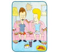 Silver Buffalo MTV Beavis e Butt-Head Coperta Plaid In Pile Blu 45 x 60 In