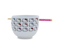Silver Buffalo Sanrio Hello Kitty Ciotola Ceramica Ramen 20 Oz Con Bacchette