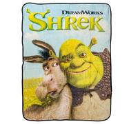 Silver Buffalo Shrek Donkey and Shrek Hugging 114,3 x 152,4 cm, coperta morbida e accogliente, 250 g/m²