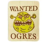 Silver Buffalo Shrek Wanted - Coperta in pile, 114,3 x 152,4 cm, multicolore