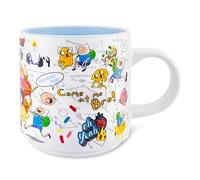 Silver Buffalo Tazza in ceramica impilabile con personaggi Adventure Time, capacità 370 ml