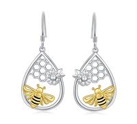 Silver Butterfly Dragonfly Bumble Bee Bat Cat Bunny Axolotl Highland Cow Frog Sloth Snake Dragon Dinosaur Dangle Dangly Drop Charm Earrings Insect Jewellery Gifts for Women