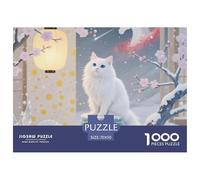 Silver Cat Puzzle Da 1000 Pezzi Per Adulti Immagine Dipinta Cute Cat Divertimento Per Adulti Idea Regalo Uomo E Donna A Partire Dai 12 Anni70x50cm/1000pcs