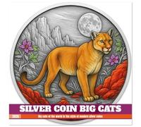 Silver Coin Big Cats (Wall Calendar 2026 12 × 12 Inch) CALVENDO 12 Month Wall Calendar: Fascinating cats of prey, uniquely staged in the style of exclusive collector coins