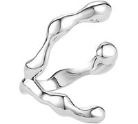 Silver Color Irregular Ring Female Simple Personality Stylish Hip-hop Finger Ring Accessories Gift , Style 2 Nice processing