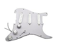 Silver Cover Pickup Single Coil SSS Chitarra Elettrica Pickguard Pickup Caricato ScratchPlate Precablato 11 Fori Per Chitarra ST