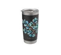 Silver Dollar Eucalyptus illustrazione Eucalyptus cinerea Bicchiere termico in acciaio inox doppia parete