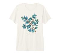 Silver Dollar Eucalyptus Illustrazione Eucalyptus cinerea Maglietta Premium